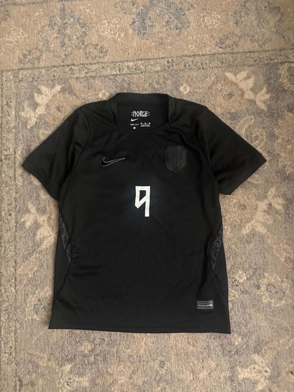 Nike Norway Away Soccer Jersey 9 Black